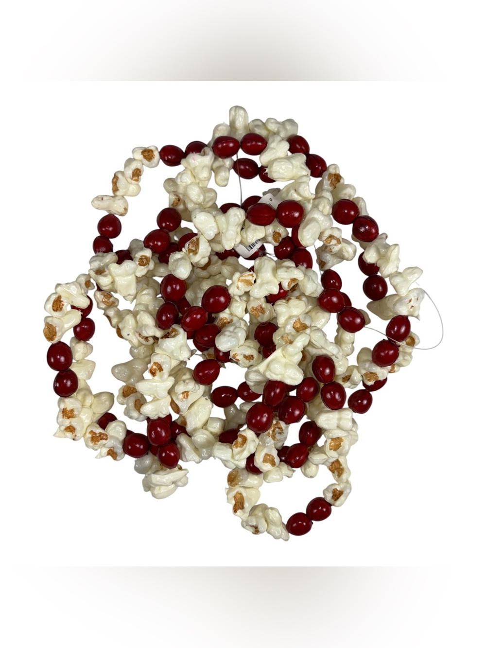 Napco 12' Plastic Blow Mold Popcorn and Cranberries Christmas Tree Garland